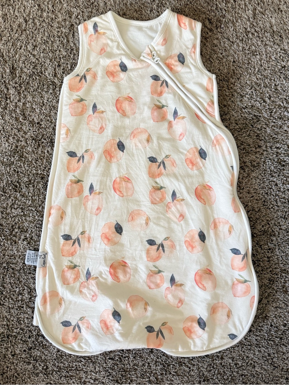 Copper Pearl 0–6M Peach Print Sleep Sack